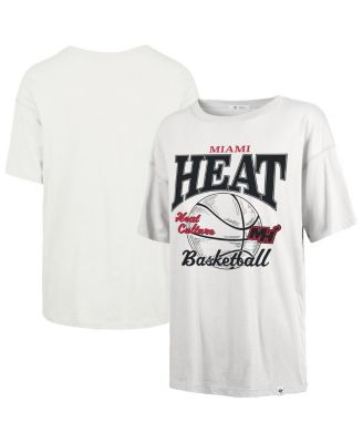 47 Brand Women's White Miami Heat City Edition Down Court Sadie T-Shirt