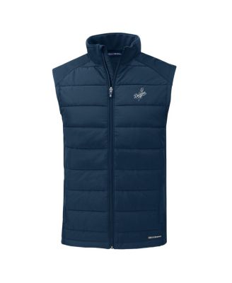 Men's Navy Los Angeles Dodgers Evoke Hybrid Eco Softshell Full-Zip Vest