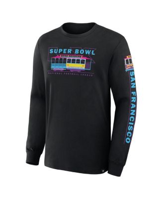 Men's Black Super Bowl LX Trolley Car Long Sleeve T-Shirt