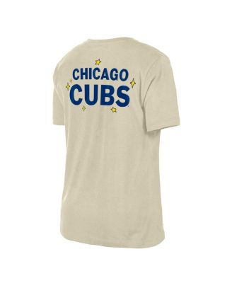 Women's Cream Chicago Cubs Stars Cap T-Shirt