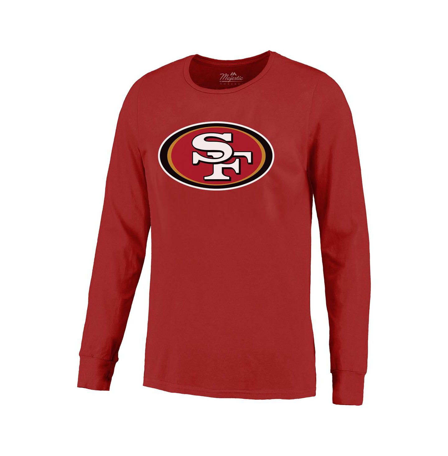 Мужская футболка Majestic Threads Brock Purdy Scarlet San Francisco 49ers Name & Number Long Sleeve — фото 3