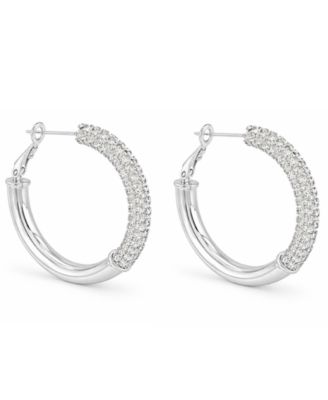 Crystal Stones Hoop Earrings