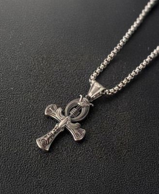 Men's Stainless Steel 22" Imperial Empire Pendant Necklace