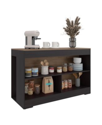 Worland,Kitchen Island with Open Storage and Multi-Purpose