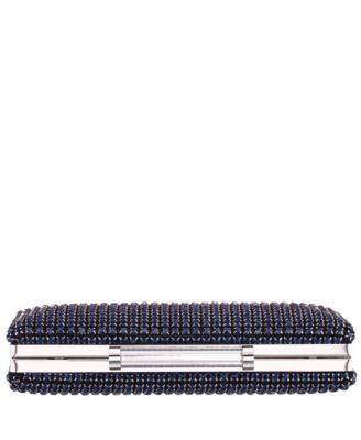 Mini Crystal Encrusted Minaudiere Lift Lock Clutch