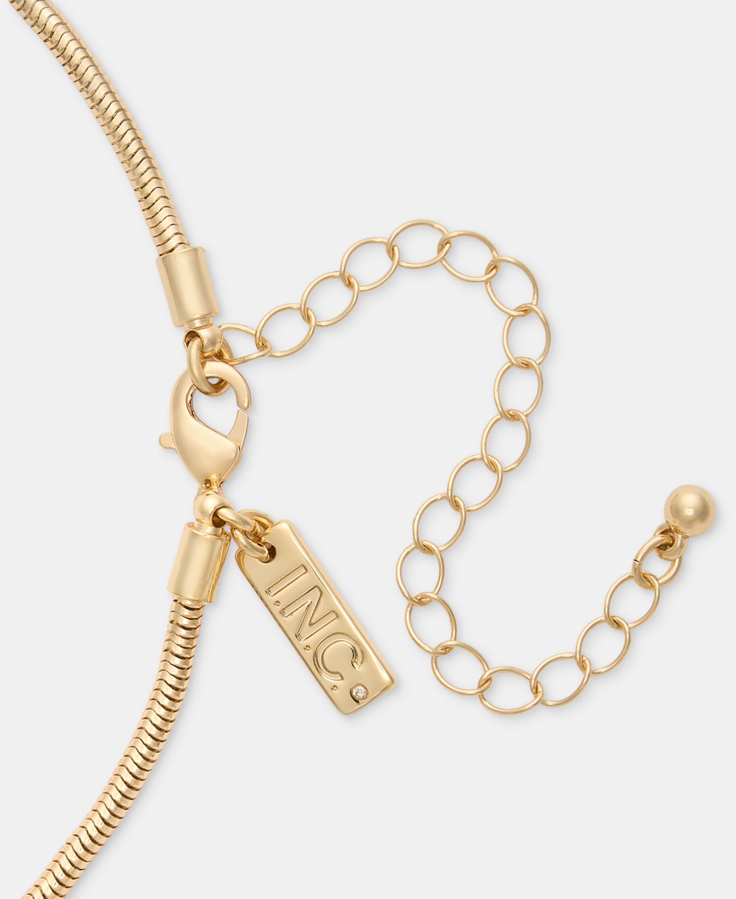 Pav&eacute; Shell Lariat Necklace, 22" + 3" extender