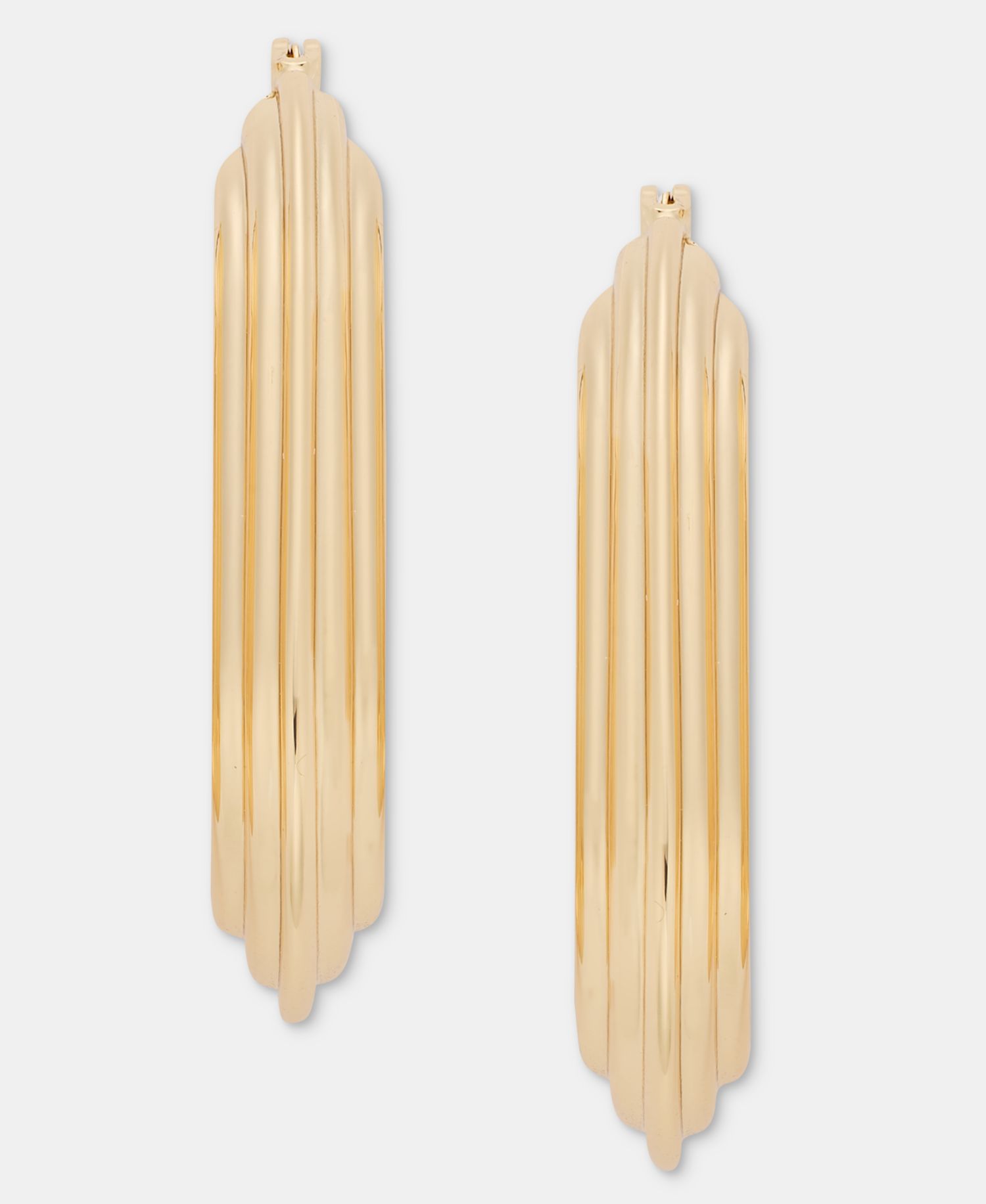 Textured Oval Hoop Earrings