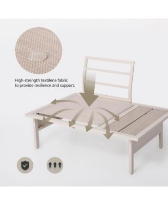 6 Pieces Patio Furniture Set, Outdoor Metal Frame Patio Conversation Sets with Coffee Table