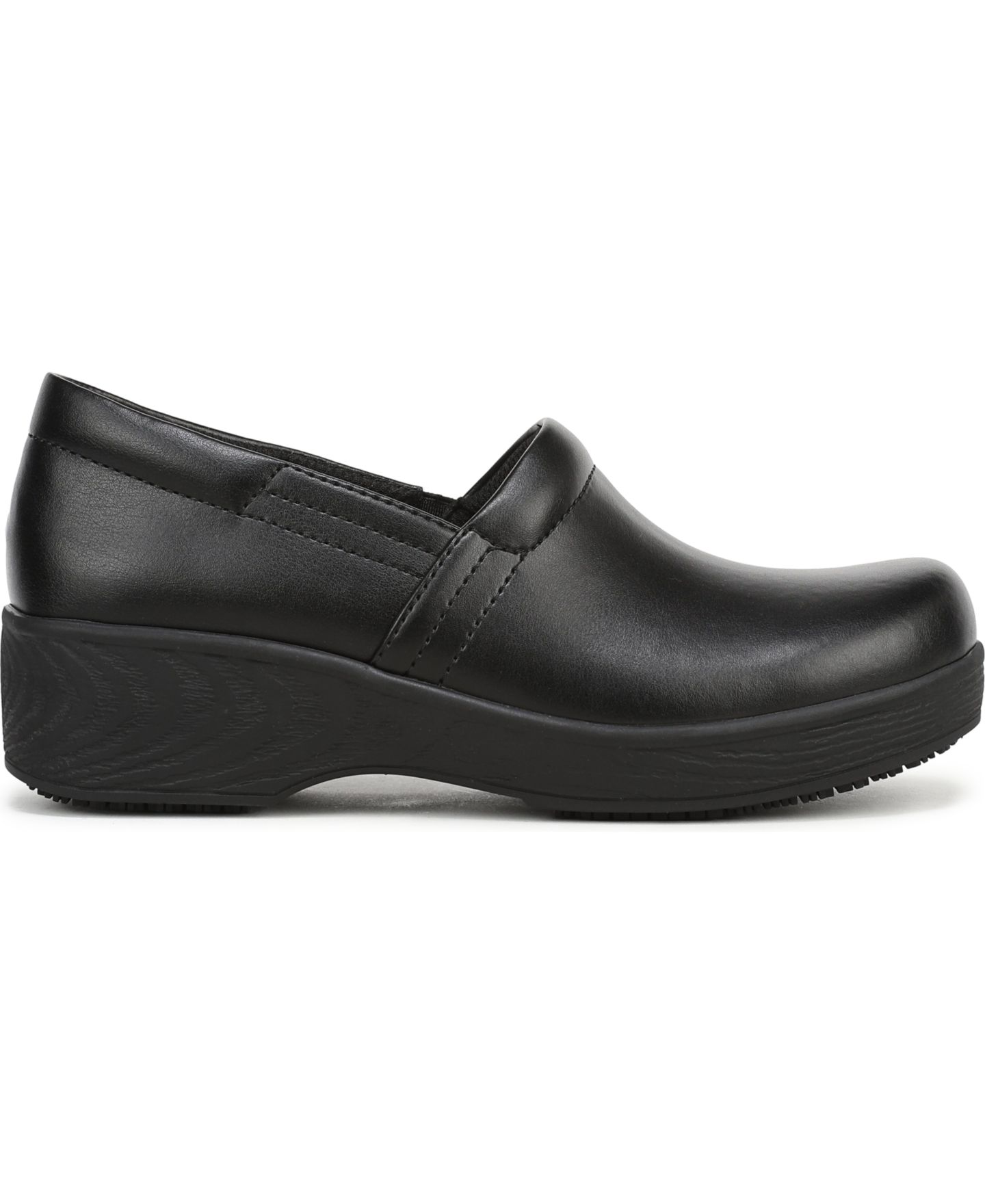 Женские сабо Dr. Scholl's Dynamo Lite Service Round Toe, цвет: Чёрный кожаный — фото 2