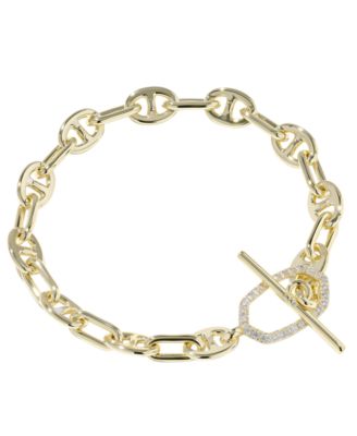 Cubic Zirconia Link Chain Bracelet