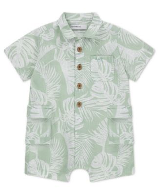 Baby Boys' Short-Sleeve Cargo Romper