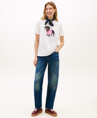 Women's Graphic Dog Print T-Shirt