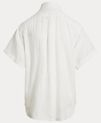 Women's Woven Short-Sleeve Collared Top