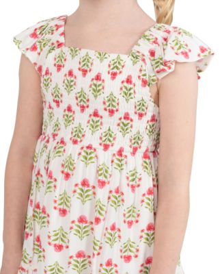 Girls' 2T-6X Smocked Tiered Dress