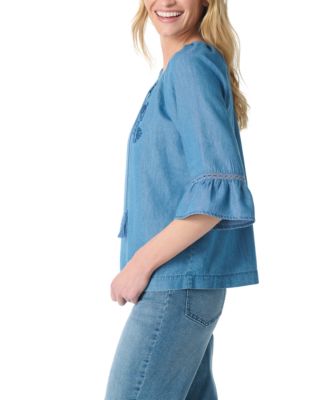 Women's Embroidered Peasant Top