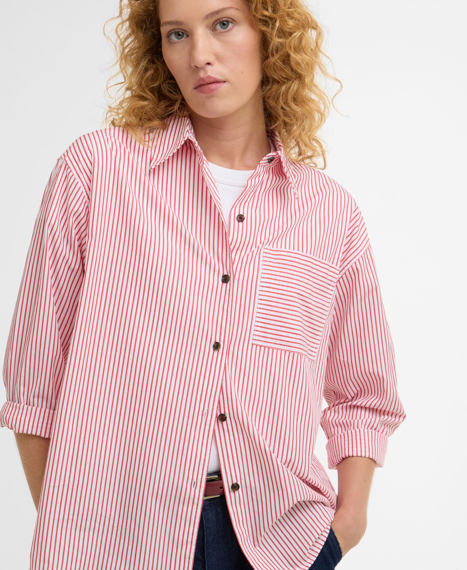 Women's Long-Sleeve Polly Striped Shirt