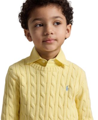 Boys' 2-7 Cable-Knit Cotton Sweater
