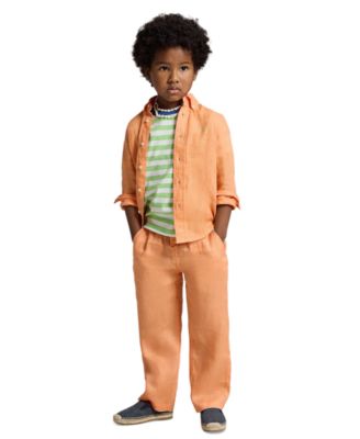 Boys' 2T-7 Striped Cotton Jersey Pocket T-Shirt