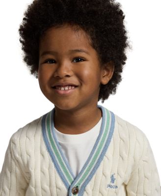 Boys' 2-7 V-Neck Cricket Cardigan