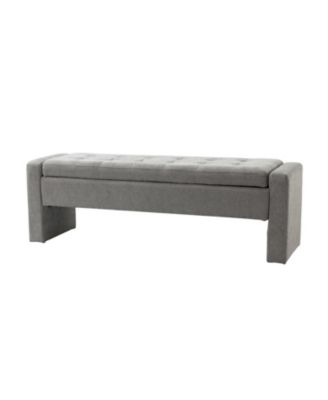 Casio Upholstered 55.1" Wide Storage Bench with Button-tufted Design