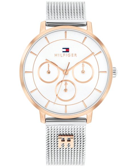 Женские часы Tommy Hilfiger Multifunction Two Tone Stainless Steel Mesh Bracelet Watch, 36mm
