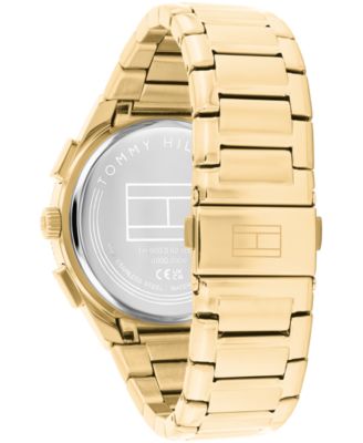 Men's Multifunction Gold Tone Stainless Steel Bracelet Watch, 43mm