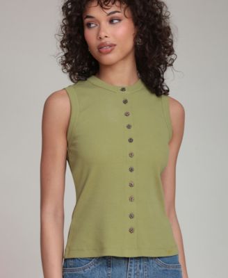 Women's Button-Front Tank Top
