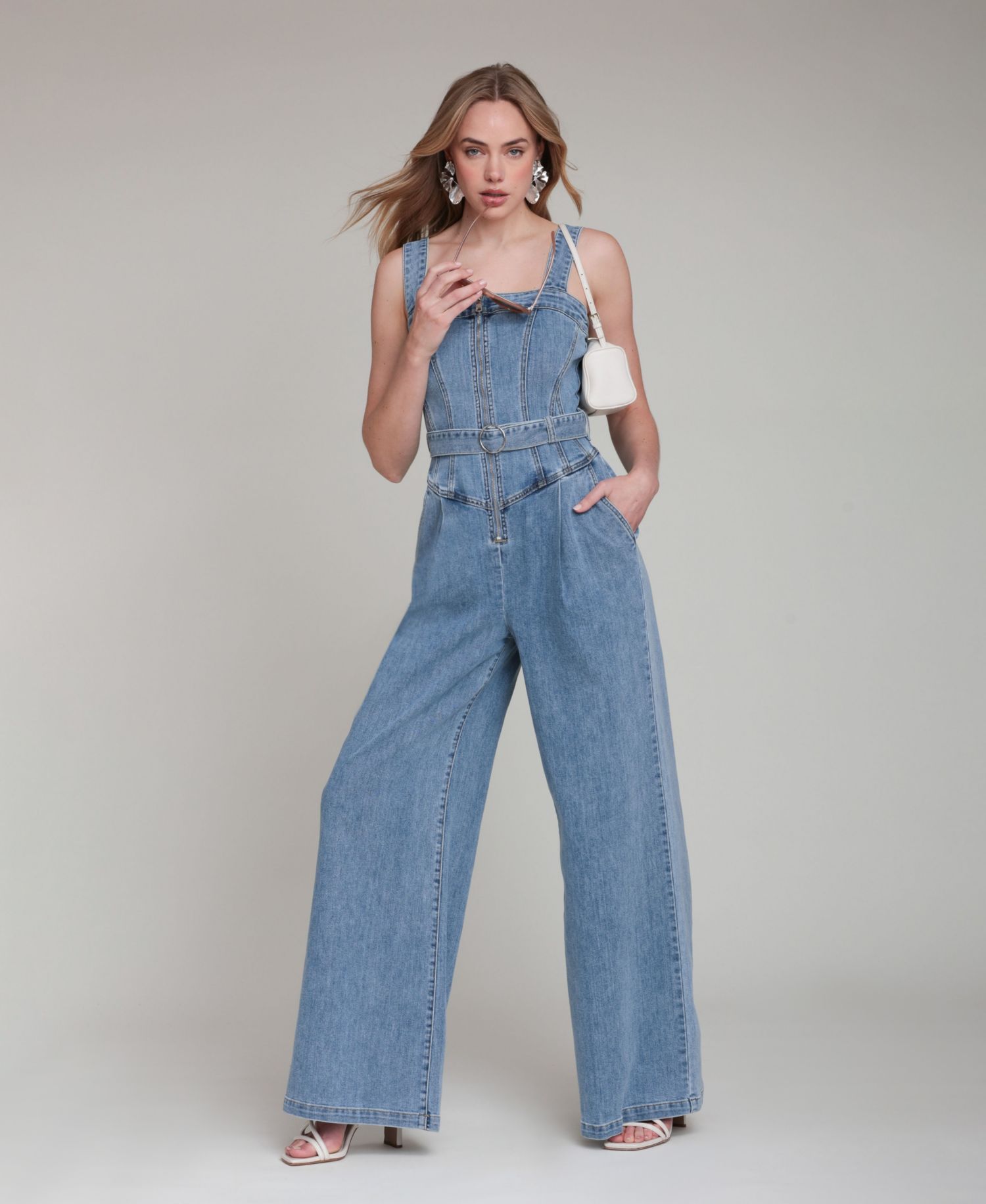 Women's Zip-Front Corset Jumpsuit