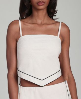 Women's Contrast-Trim Scarf Top