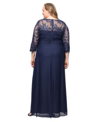sachin and babi light blue dress Alex Evenings Plus Size Off-The-Shoulder Side-Slit Glitter Dress MSRP –  DGFOutlet main image 0