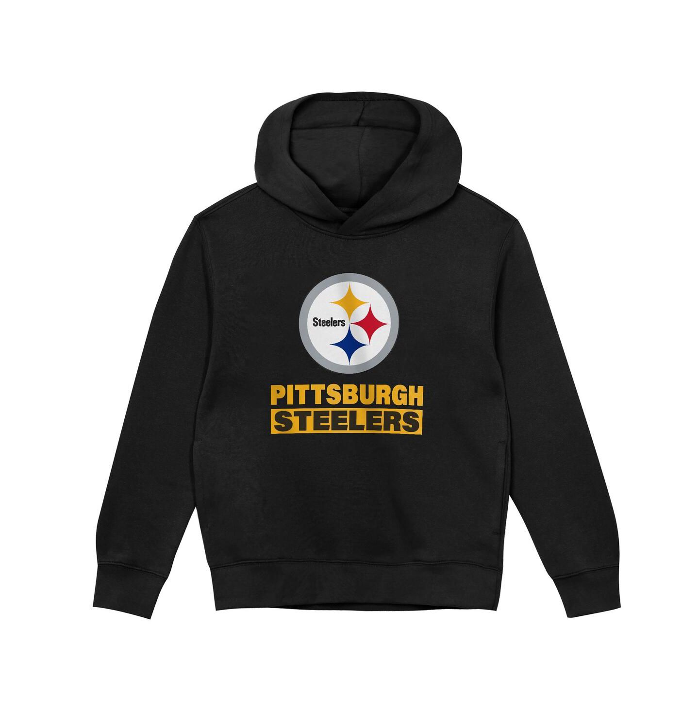Худи Outerstuff Black Pittsburgh Steelers Back to Basics для мальчиков-малышей — фото 2