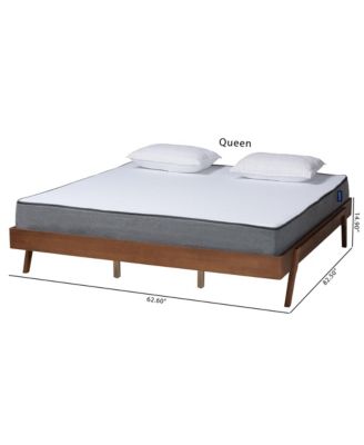 Boxton Studio Sarita 62.6" Wood Mid-Century Design Bed Frame, Queen