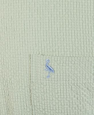 Men's Solid Seersucker Short Sleeve Shirt