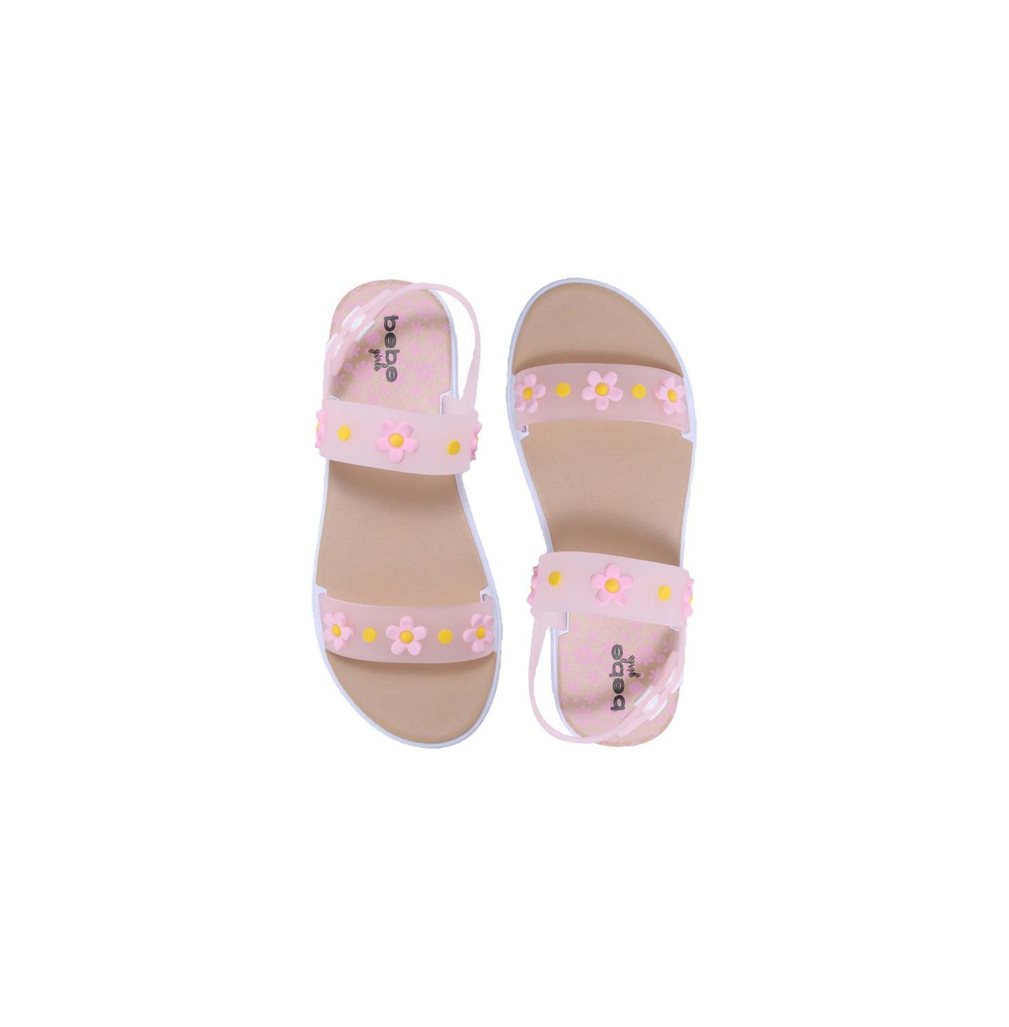 Сандалии Bebe Sandals - Cute Fashion Flat Sandals, Summer Flats with Fruit Charms and Ankle Strap для девочек, цвет: Пудровый, вариант 1 — фото 4