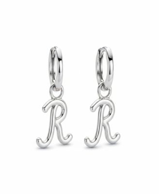 Oak Luna Mini Signature Initial Huggie Earrings - Letter r 100$