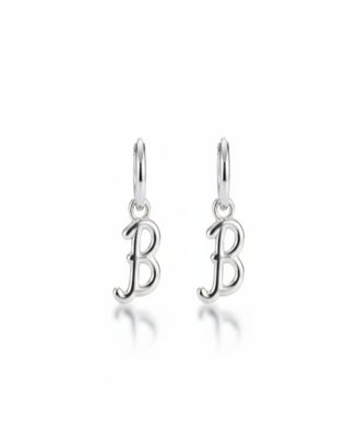 Oak & Luna Mini Signature Initial Huggie Earrings - Letter b
