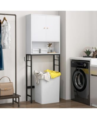 Over The bath fixture Storage Cabinet with Two Doors and Adjustable Shelf Organizer