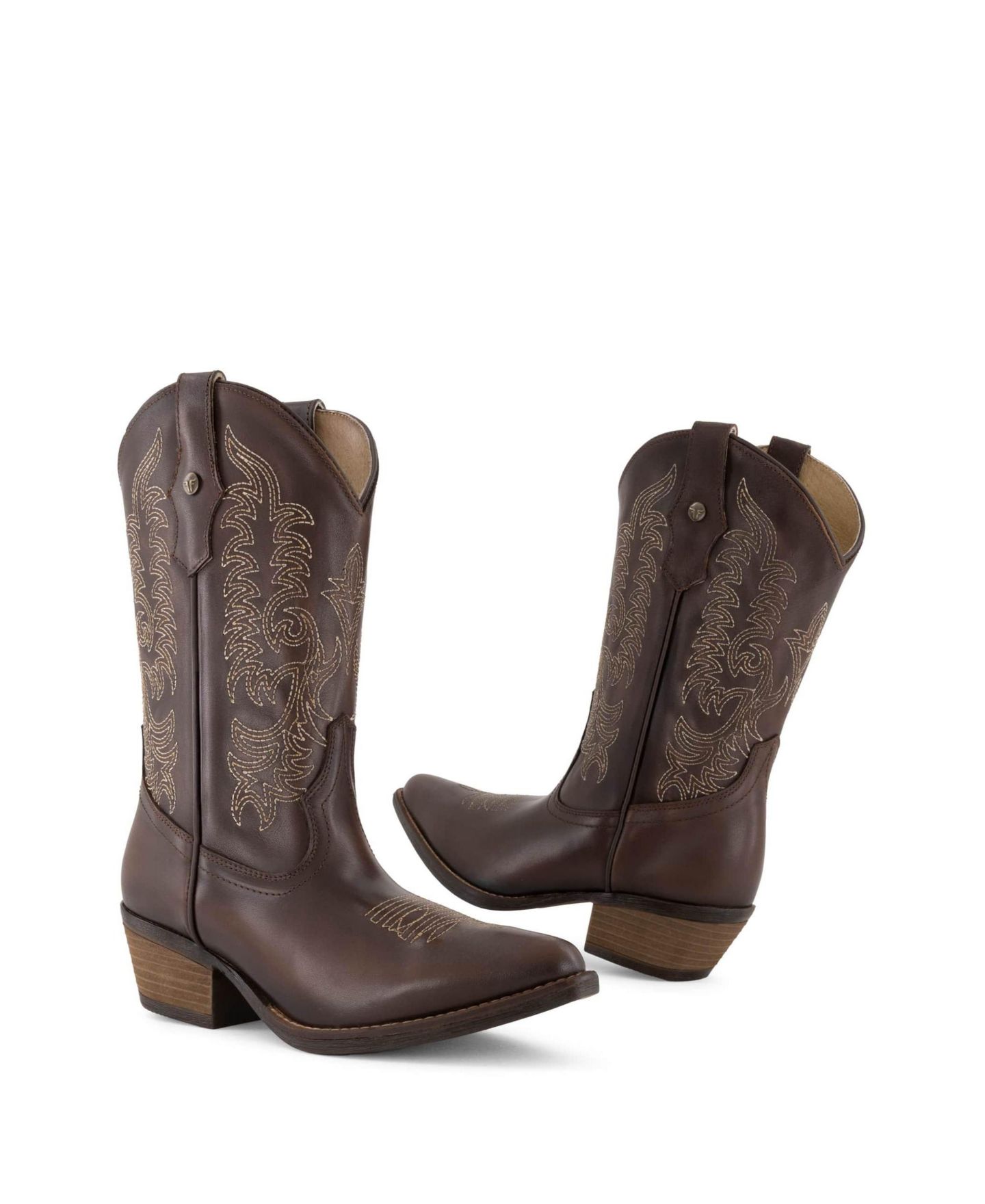 Женские ботинки Forastero Leather Boots Western Style, цвет: Тёмный коричневый — фото 4