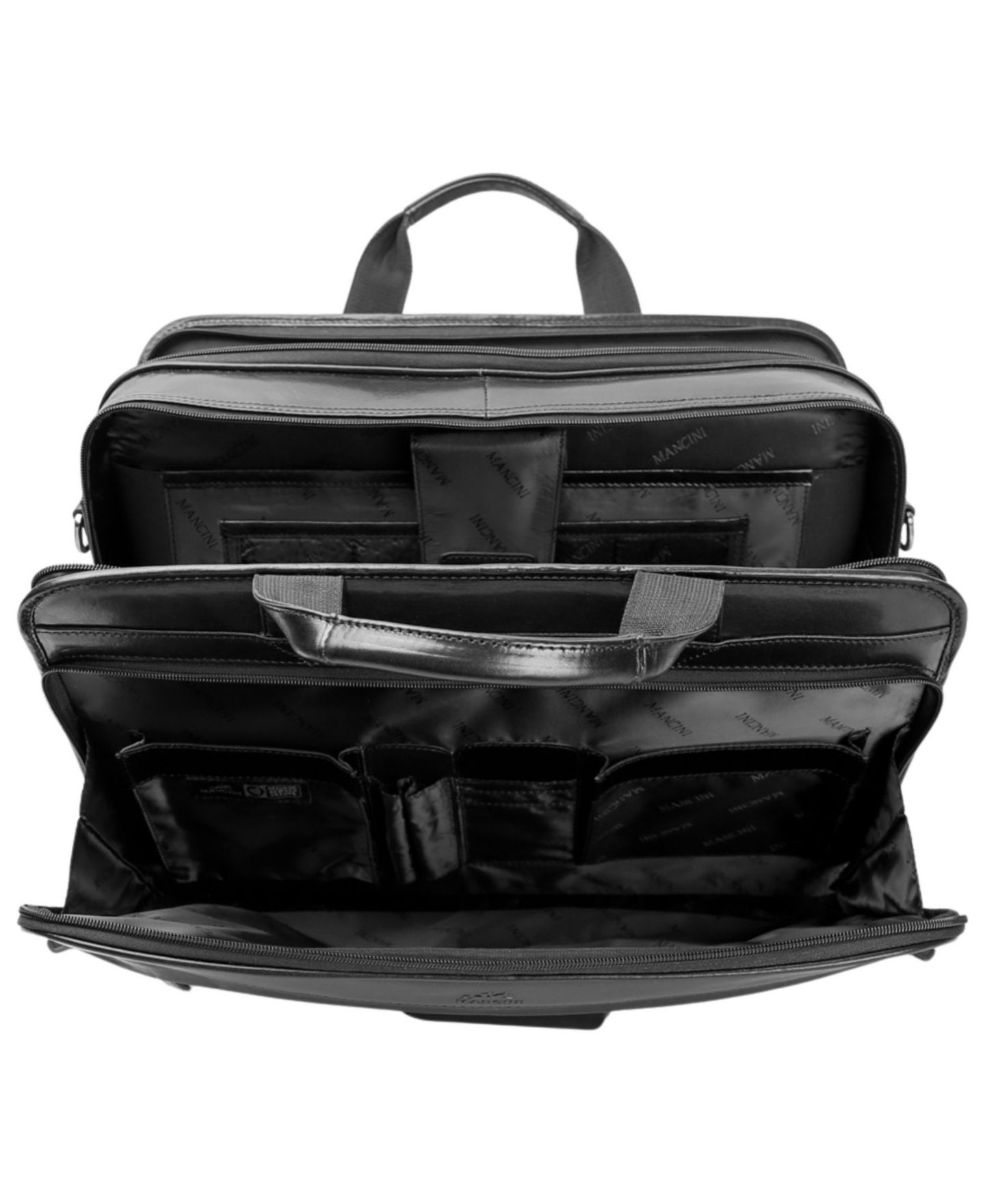 Мужская сумка Mancini Laptop Briefcase, цвет: Чёрный — фото 4
