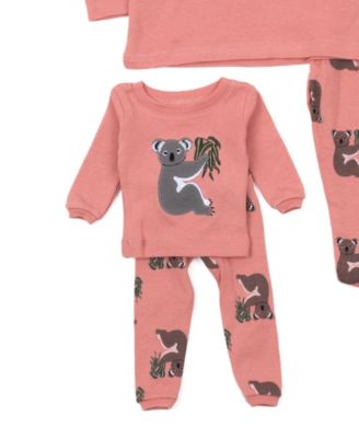 Little Girls 6-14 Matching Doll Snug-Fit Cotton Long Sleeve All-Over Animal Print Pajamas