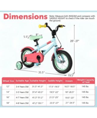 Kids Bike with Adjustable Handlebar and Saddle