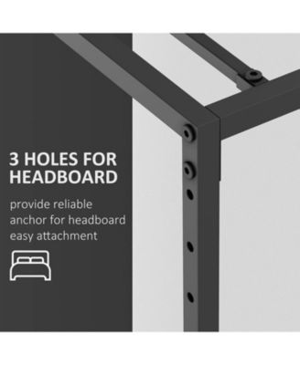  Queen Metal Platform Bed Frame- No Box Spring Needed- Heavy Duty Steel Slats- Easy Assembly