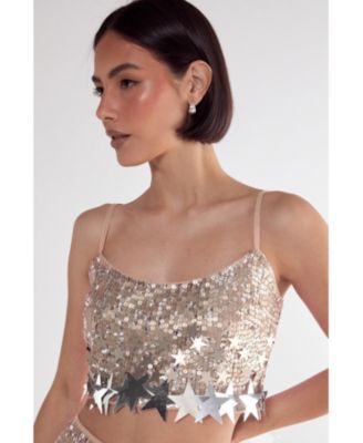 Women's Embellished Star Trim Bralet