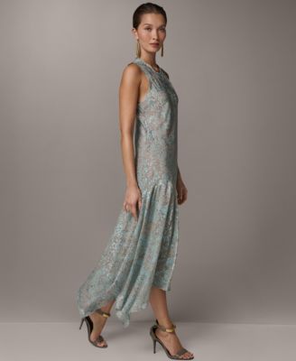 Women's Sleeveless Crew Neck Midi Dress