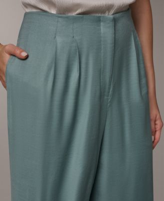Women's Pleated Wide-Leg Pants