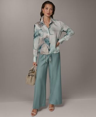 Women's Long-Sleeve Collared Neck Shirt