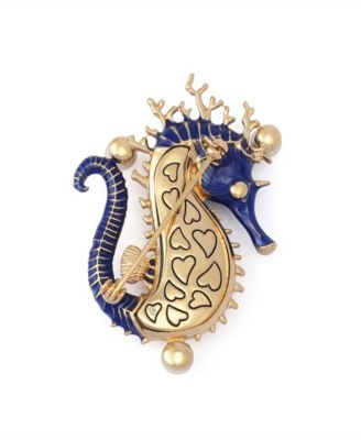 Faux Stone Seahorse Drop Earrings