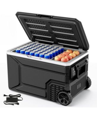68QT Portable Car Refrigerator with Wheels