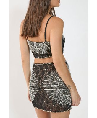 Women's Embellished Sequin Mini Skirt