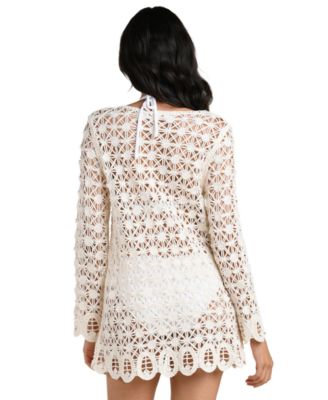 Women's Serenity Crochet Cover-Up Kimono